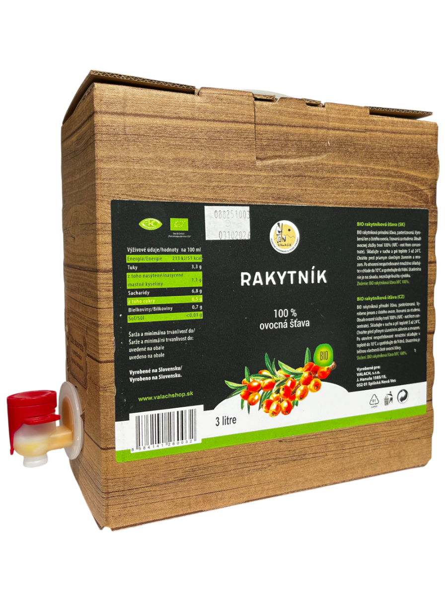 Valach Rakytník šťava BIO 100% 3L