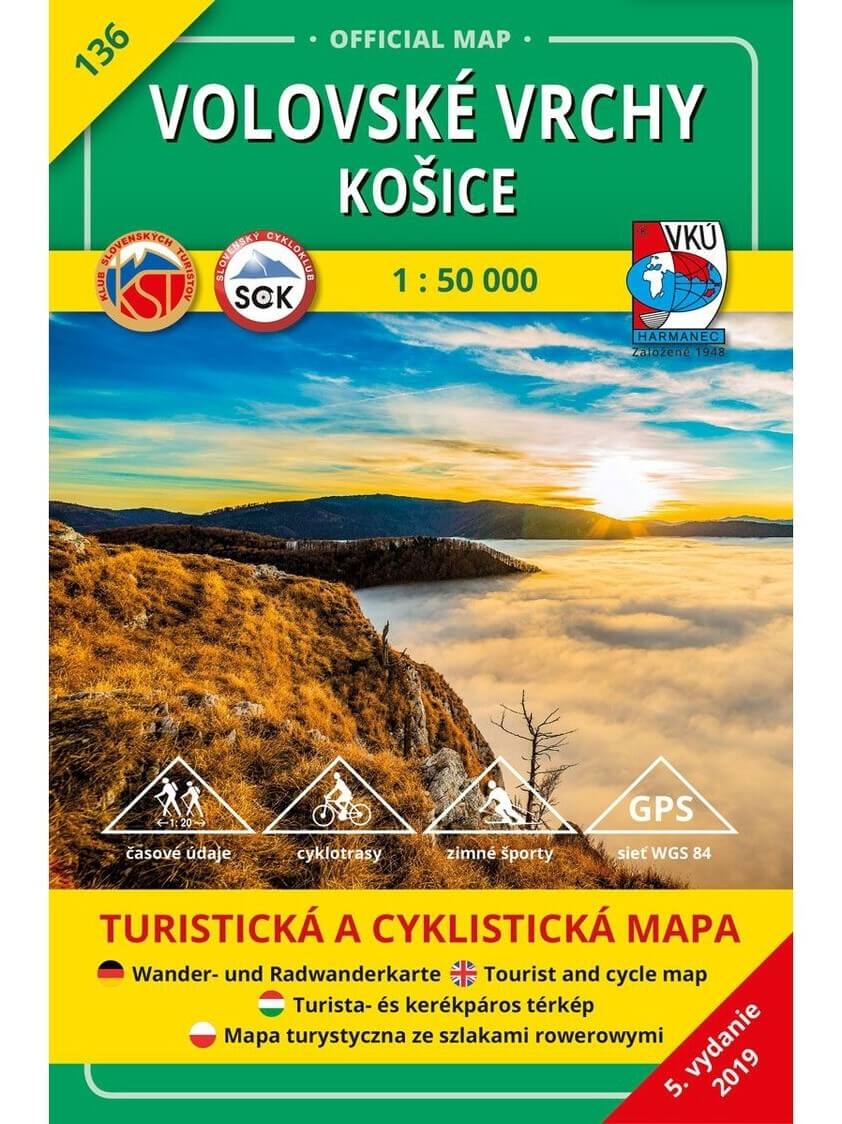 Volovské vrchy - Košice 136 Turistická mapa 1:50 000
