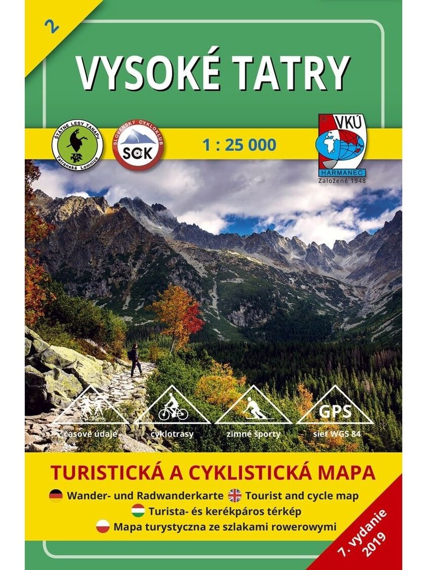 Vysoké Tatry 2 Turistická mapa 1:25 000