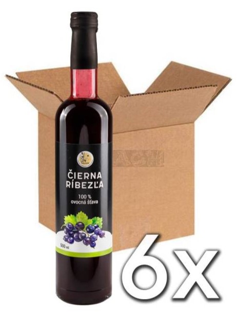 Valach Ovocná šťava čierna ríbezľa 100% 500ml | 6ks v kartóne