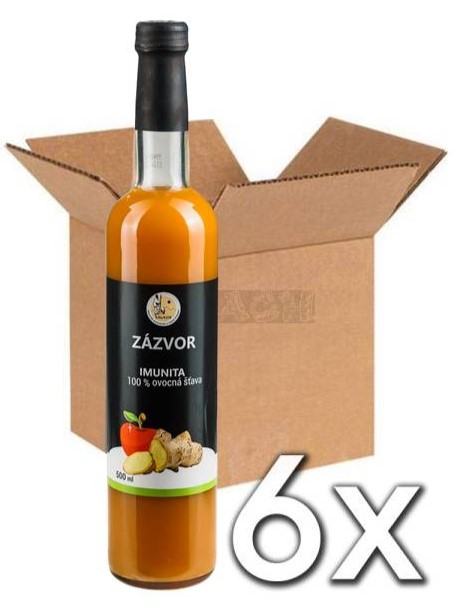 Valach Zázvorová ovocná šťava Imunita 100% 500ml | 6ks v kartóne