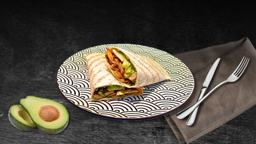 Tip na vegetariánský obed -  tortilla s hlivou a avokádovým dipom