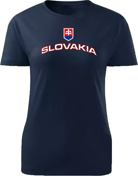 Tričko Slovakia Dámske klasik Čierne