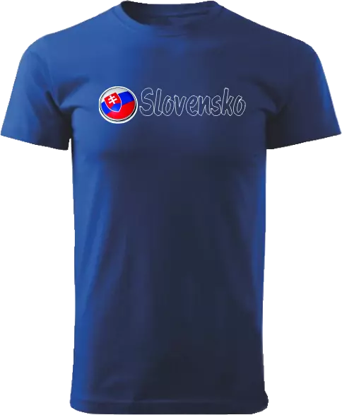 Tričko Slovensko Unisex Kráľovské modré