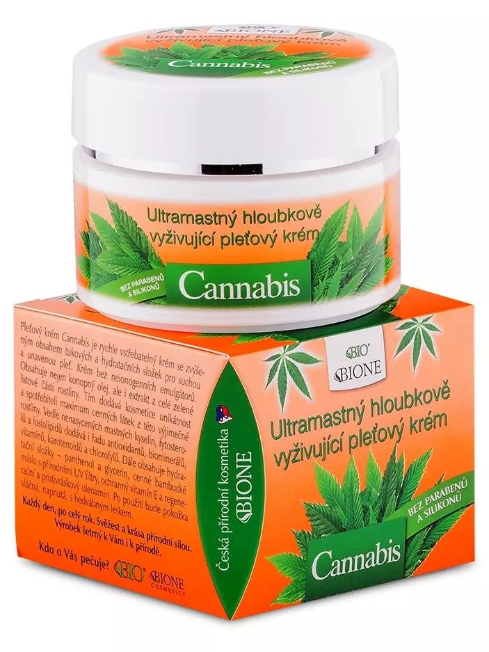 Bione Cosmetics - Ultramastný vyživujúci pleťový krém Cannabis 51ml
