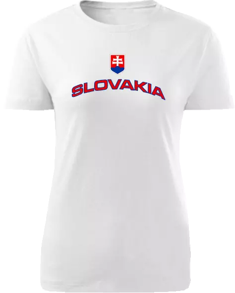 Tričko Slovakia Dámske klasik Biele