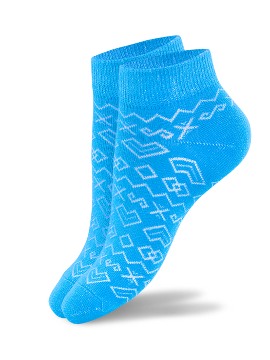 Členkové ponožky čičmany - tyrkysové