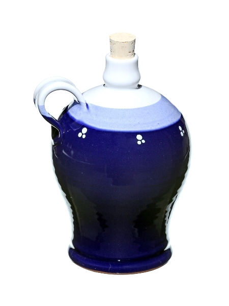 Fľaša keramická modrá