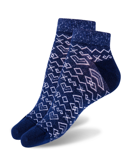 Členkové ponožky čičmany - modré