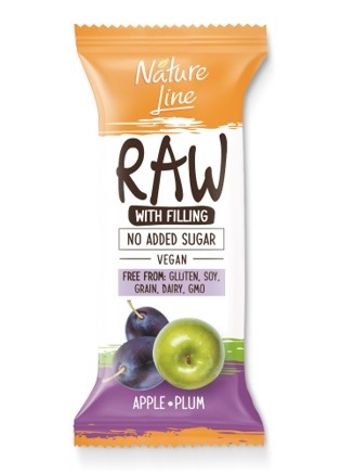 Pečivárne liptovský hrádok RAW tyčinka jablko slivka 45g
