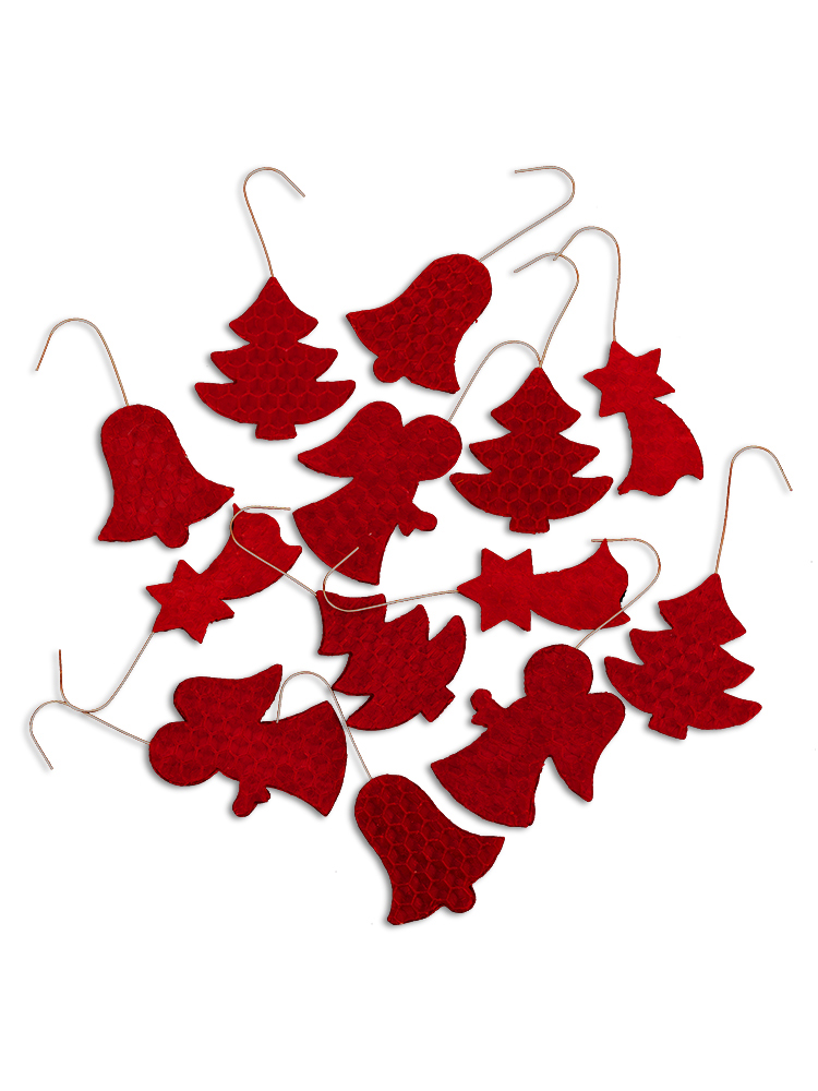 Vianočné ozdoby zo včelieho vosku bordové 12ks