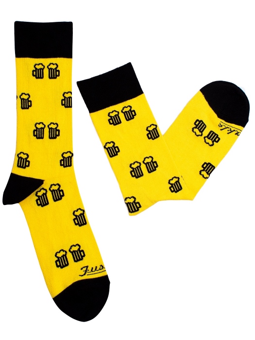 Fusakle ponožky Na zdraví žlté