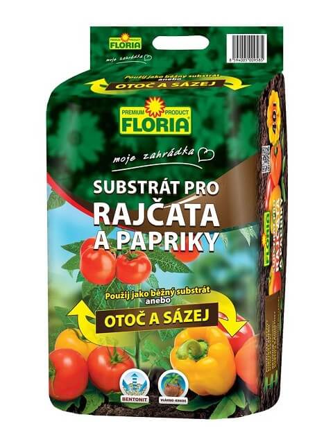 Agro Floria Substrát na paradajky a papriky „Otoč a saď“ 40l