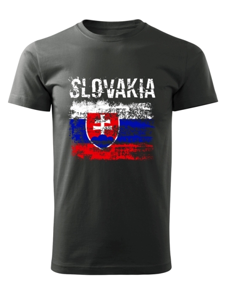 Tričko Slovakia vlajka Unisex Čierne