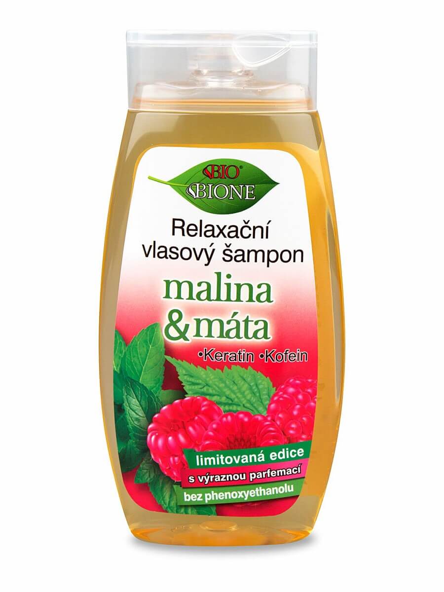 Bione cosmetics - Relaxačný vlasový šampón Malina a Mäta 260ml