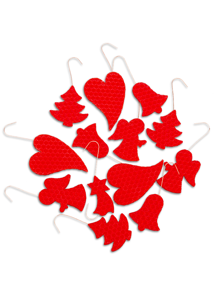 Vianočné ozdoby zo včelieho vosku červené 12ks