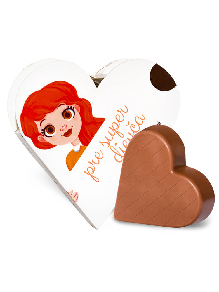 Chocolate Patrik Čokoládové srdce biele horké - Pre super dievča
