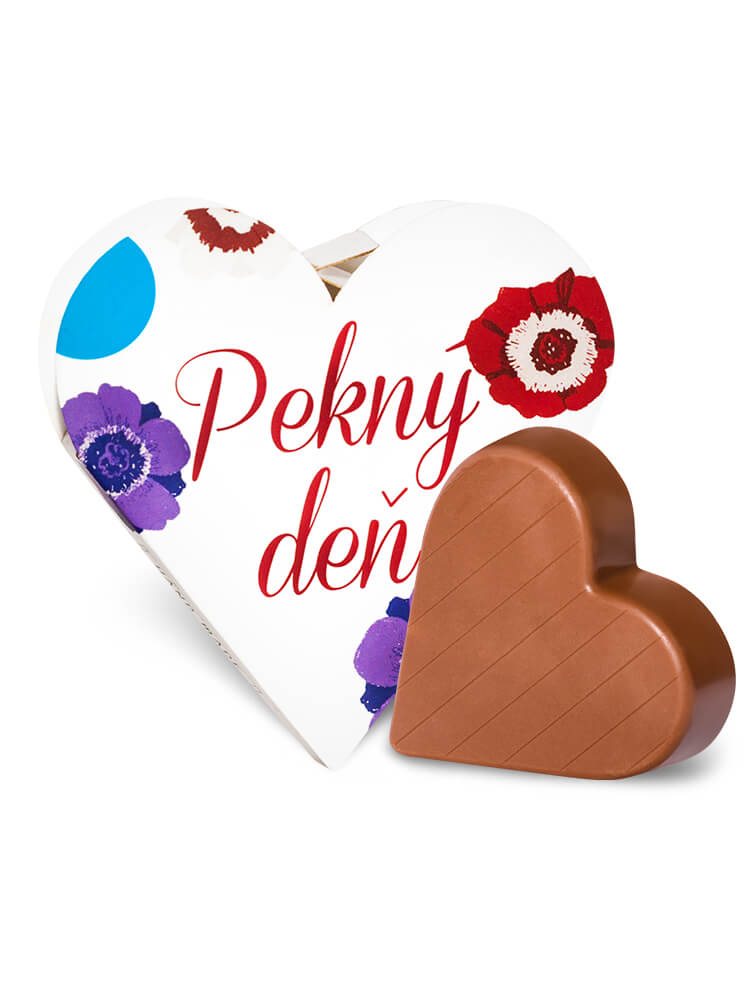 Chocolate Patrik Čokoládové srdce biele mliečne - Pekný deň