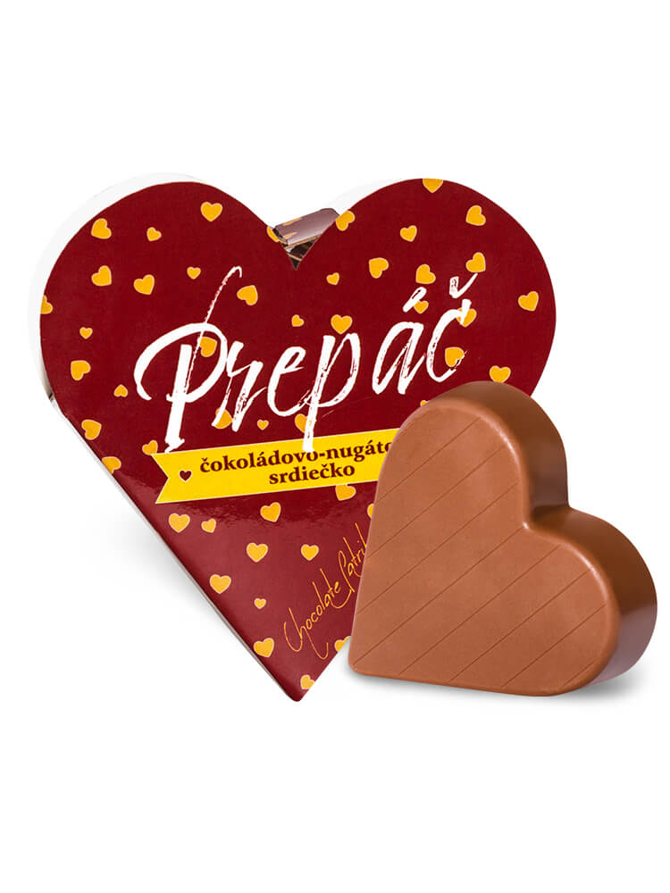 Chocolate Patrik Čokoládové srdce bordové horké - Prepáč