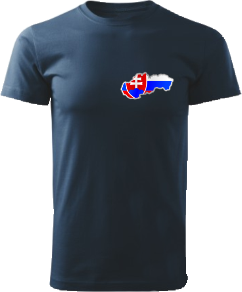 Tričko Slovenská republika Unisex Námornícke modré