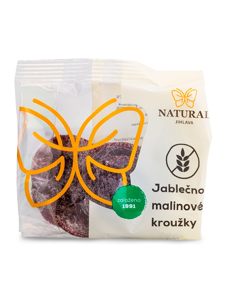 Natural Jihlava Jablčno malinové krúžky 50g