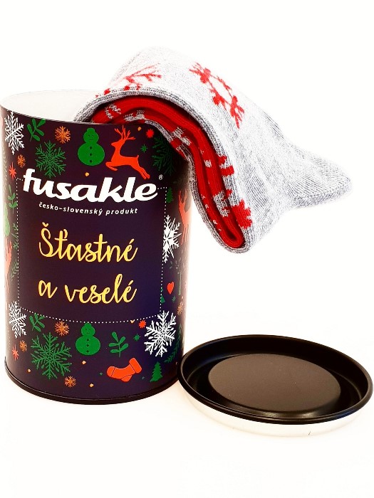 Fusakle darčeková tuba šťastné a veselé