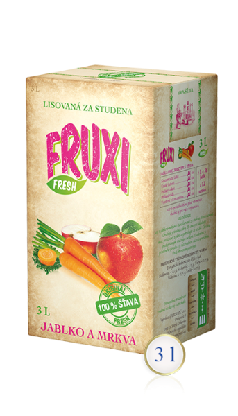 Fruxi jablko-mrkva 100% šťava 3L