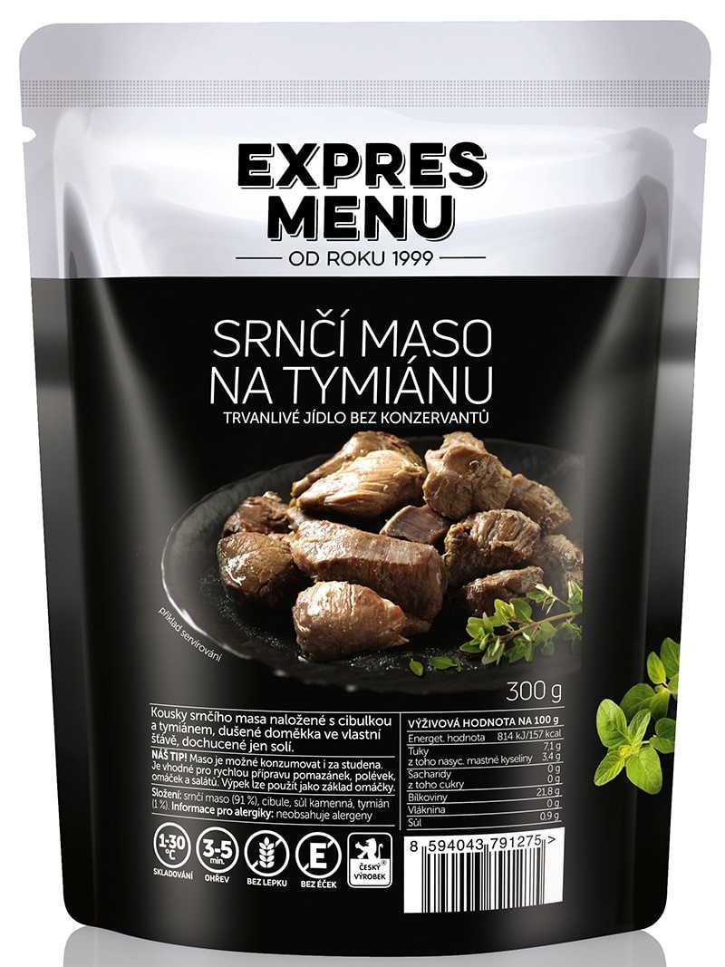 Expres menu Srnčie mäso na tymiáne 3 porcie 300g