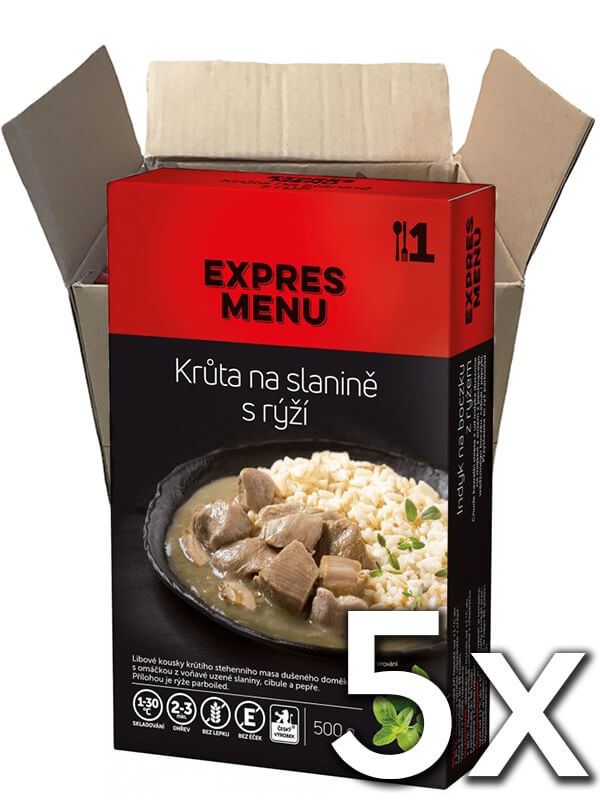 Expres menu Morčacie na slanine s ryžou 1 porcia 500g | 5ks v kartóne
