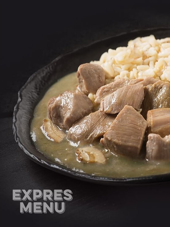 Expres menu Morčacie na slanine s ryžou 1 porcia 500g | 5ks v kartóne