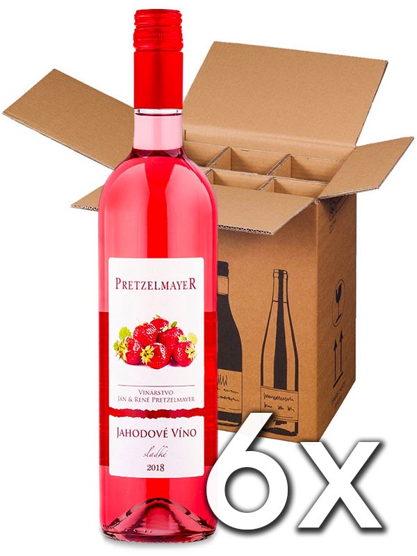 Jahodové víno Pretzelmayer 0,75l | 6ks v kartóne