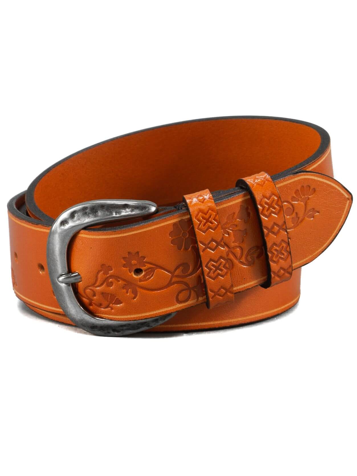 Hoffebelts Dámsky ľudový kožený opasok Katarína-85 CM (OBVOD PáSA)