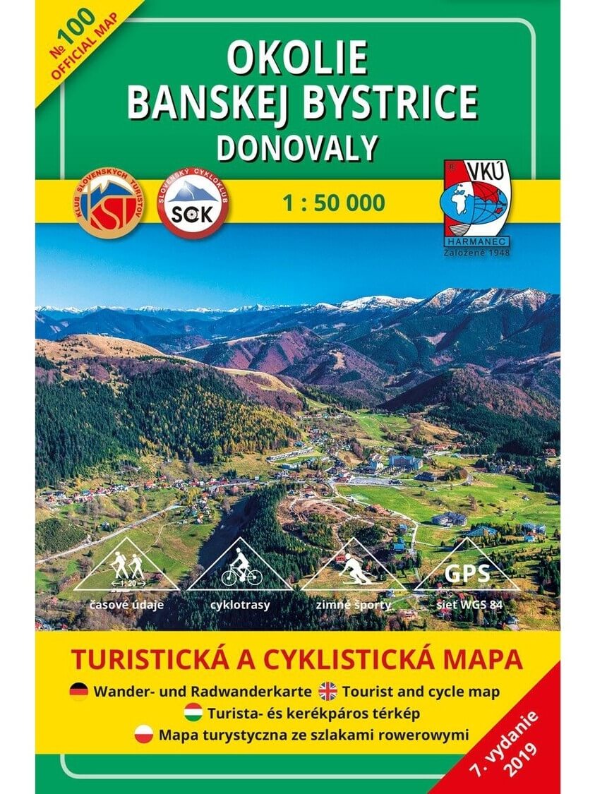 Okolie Banskej Bystrice - Donovaly 100 Turistická mapa 1:50 000