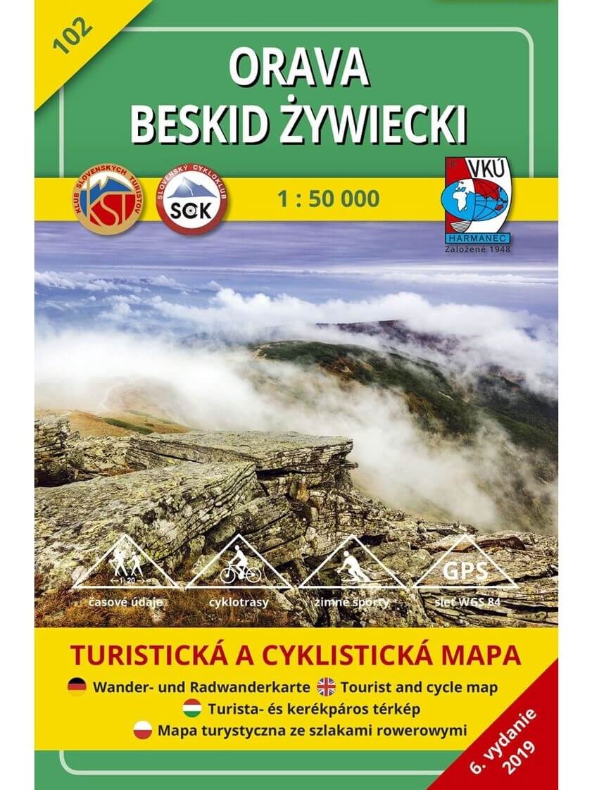 Orava - Beskid Żywiecki 102 Turistická mapa 1:50 000