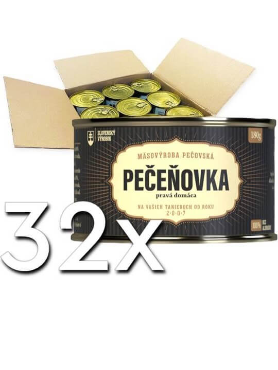 Mäsovýroba Pečovská Pravá domáca pečeňovka 180g | 32ks v kartóne