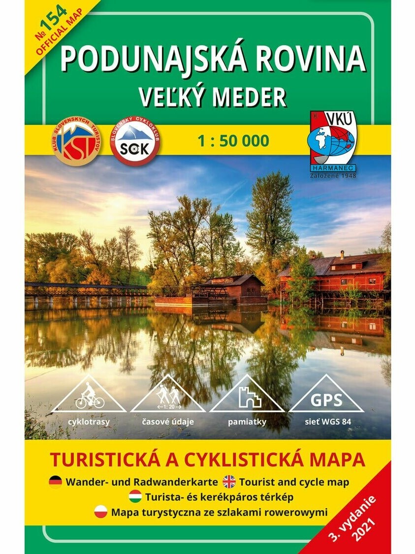 Podunajská rovina - Veľký Meder 154 Turistická mapa 1:50 000