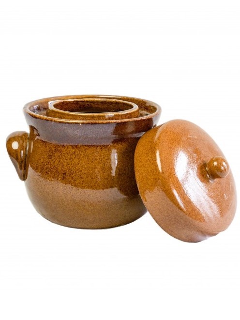 Keramika Krumvíř Súdok na kapustu s uškami / kvasenú zeleninu 2l