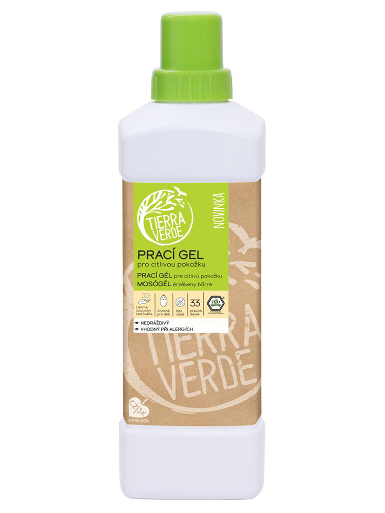 Tierra Verde Prací gél pre citlivú pokožku - fľaša 1L
