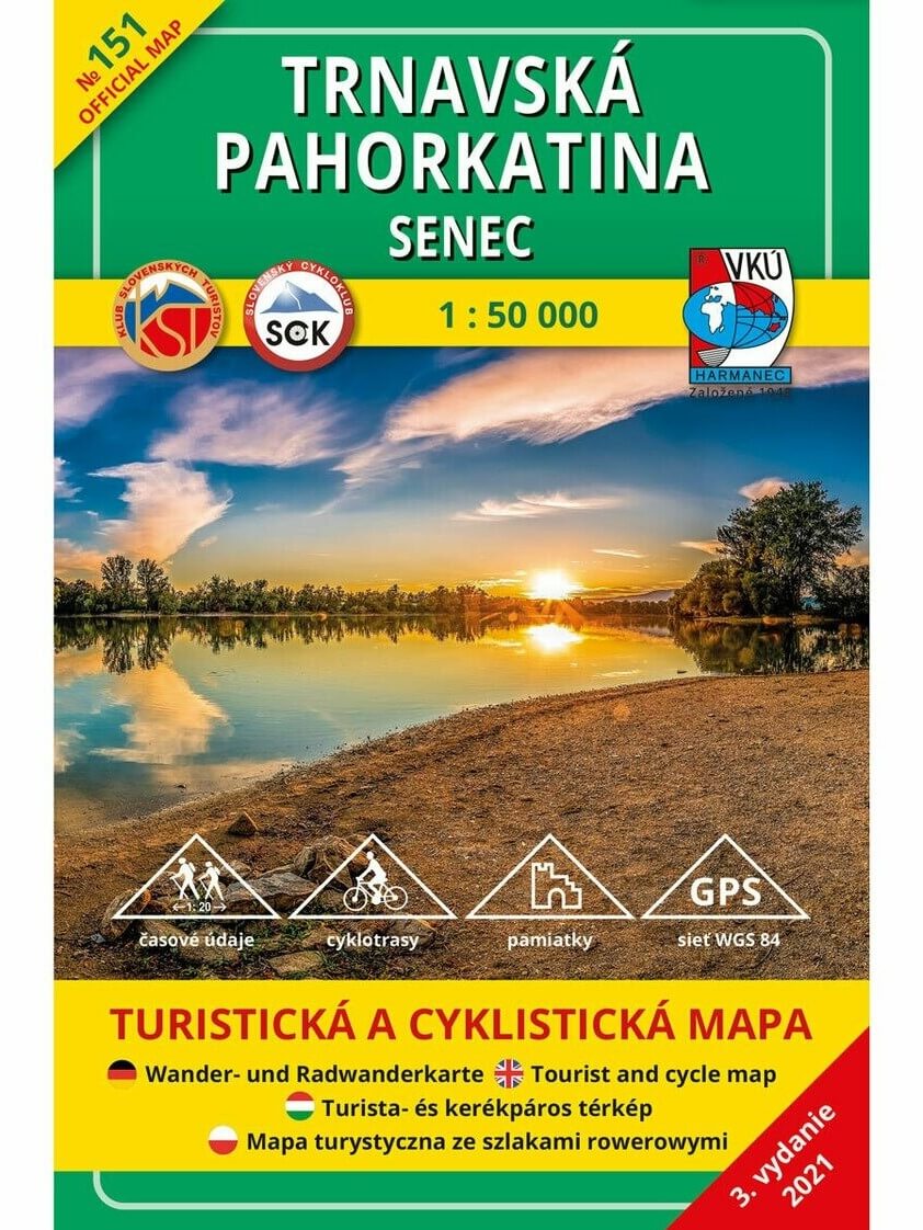 Trnavská pahorkatina - Senec 151 Turistická mapa 1:50 000