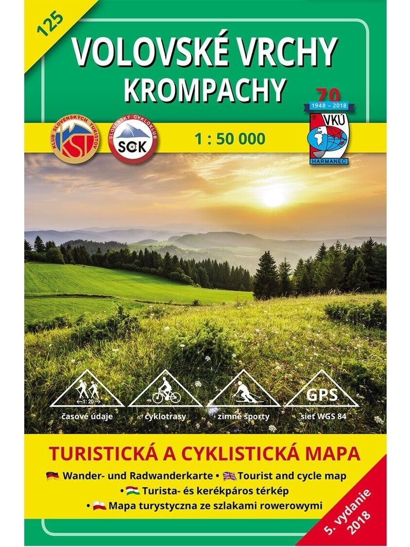 Volovské vrchy 125 Turistická mapa 1:50 000